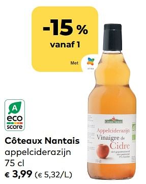 Promoties Côteaux nantais appelciderazijn - Côteaux Nantais - Geldig van 03/01/2024 tot 30/01/2024 bij Bioplanet
