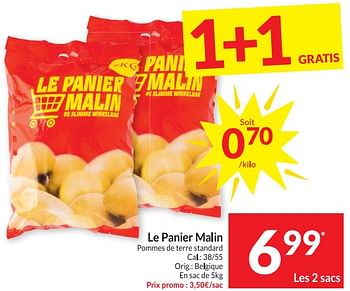 Promotions Le panier malin pommes de terre standard - Le Panier Malin - Valide de 09/01/2024 à 14/01/2024 chez Intermarche