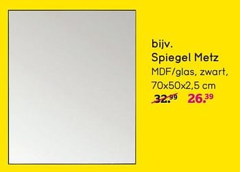 Promoties Spiegel metz - Huismerk - Leen Bakker - Geldig van 03/01/2024 tot 31/01/2024 bij Leen Bakker