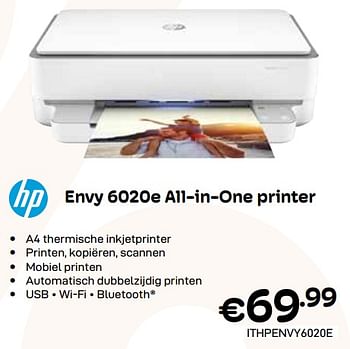 Promoties Hp envy 6020e all-in-one printer - HP - Geldig van 03/01/2024 tot 31/01/2024 bij Compudeals