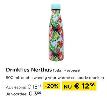 Promoties Drinkfles nerthus toekan + papegaai - Nerthus - Geldig van 03/01/2024 tot 31/01/2024 bij Molecule