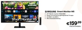 Promoties Samsung smart monitor m5 - Samsung - Geldig van 03/01/2024 tot 31/01/2024 bij Compudeals