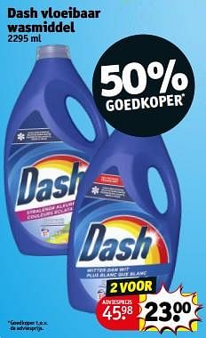Promoties Dash vloeibaar wasmiddel - Dash - Geldig van 08/01/2024 tot 14/01/2024 bij Kruidvat