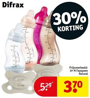 Promoties Difrax 0+ m fopspeen natural - Difrax - Geldig van 08/01/2024 tot 14/01/2024 bij Kruidvat