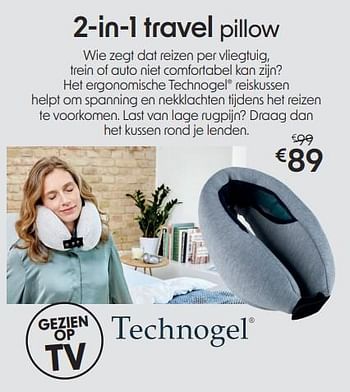 Promoties 2-in-1 travel pillow - Technogel Sleeping - Geldig van 03/01/2024 tot 31/01/2024 bij Sleepworld
