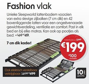 Promoties Fashion vlak - Huismerk - Sleepworld - Geldig van 03/01/2024 tot 31/01/2024 bij Sleepworld