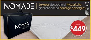 Promoties Luxueus dekbed - Nomade - Geldig van 03/01/2024 tot 31/01/2024 bij Sleepworld