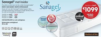 Promoties Sanagel met insider matras - Sanagel - Geldig van 03/01/2024 tot 31/01/2024 bij Sleepworld