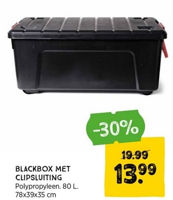 Promotions Blackbox met clipsluiting - Huismerk - Xenos - Valide de 03/01/2024 à 31/01/2024 chez Xenos
