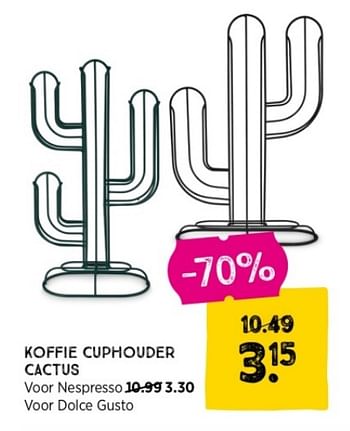 Promoties Koffie cuphouder cactus voor dolce gusto - Huismerk - Xenos - Geldig van 03/01/2024 tot 31/01/2024 bij Xenos