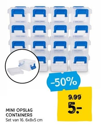 Promoties Mini opslag containers - Huismerk - Xenos - Geldig van 03/01/2024 tot 31/01/2024 bij Xenos