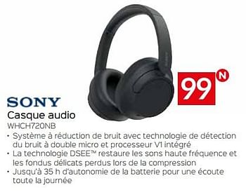 Promotions Sony casque audio whch720nb - Sony - Valide de 03/01/2024 à 31/01/2024 chez Selexion