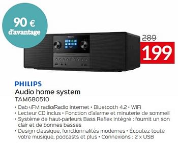 Promotions Philips audio home system tam680510 - Philips - Valide de 03/01/2024 à 31/01/2024 chez Selexion