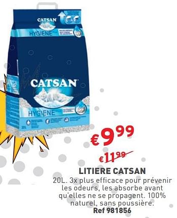 Promotions Litiere catsan - Catsan - Valide de 03/01/2024 à 31/01/2024 chez Trafic