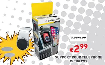 Promotions Support pour telephone - Dunlop - Valide de 03/01/2024 à 31/01/2024 chez Trafic