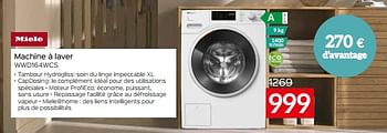 Promotions Miele machine à laver wwd164wcs - Miele - Valide de 03/01/2024 à 31/01/2024 chez Selexion