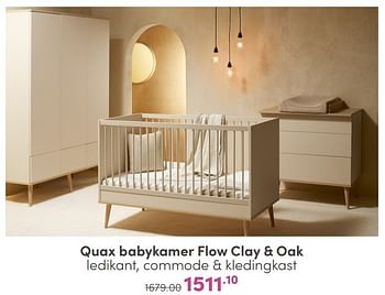 Promoties Quax babykamer flow clay + oak - Quax - Geldig van 07/01/2024 tot 13/01/2024 bij Baby & Tiener Megastore