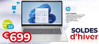 Promotions Hp laptop 17-cn2043nb - HP - Valide de 03/01/2024 à 31/01/2024 chez Exellent