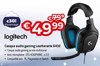 Promotions Logitech casque audio gaming leatheratte g432 - Logitech - Valide de 03/01/2024 à 31/01/2024 chez Exellent