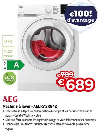 Promotions Aeg machine à laver - aelr73r842 - AEG - Valide de 03/01/2024 à 31/01/2024 chez Exellent
