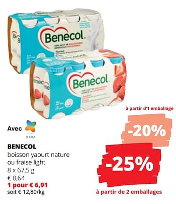 Promoties Benecol boisson yaourt nature ou fraise light - Benecol - Geldig van 04/01/2024 tot 17/01/2024 bij Spar (Colruytgroup)