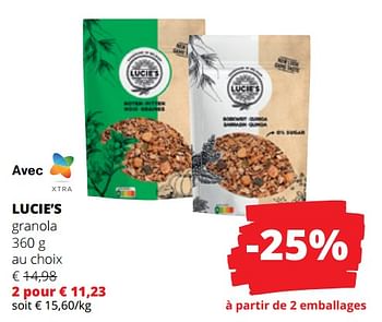 Promotions Lucie’s granola - Lucie's  - Valide de 04/01/2024 à 17/01/2024 chez Spar (Colruytgroup)