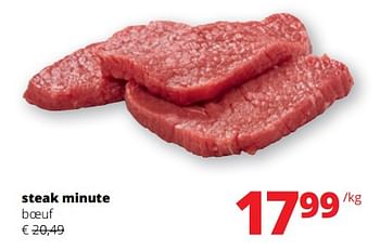 Promotions Steak minute boeuf - Produit Maison - Spar Retail - Valide de 04/01/2024 à 17/01/2024 chez Spar (Colruytgroup)