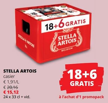 Promotions Stella artois casier - Stella Artois - Valide de 04/01/2024 à 17/01/2024 chez Spar (Colruytgroup)