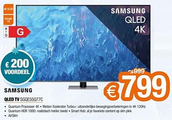 Promoties Samsung qled tv sgqe55q77c - Samsung - Geldig van 03/01/2024 tot 31/01/2024 bij Expert
