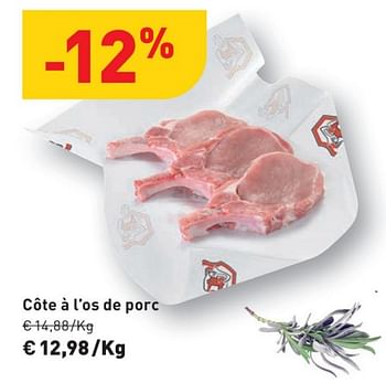 Promotions Côte à l`os de porc - Produit maison - Renmans - Valide de 05/01/2024 à 11/01/2024 chez Renmans