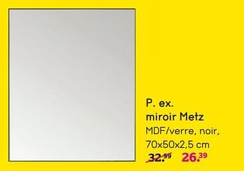 Promotions Miroir metz - Produit maison - Leen Bakker - Valide de 03/01/2024 à 31/01/2024 chez Leen Bakker