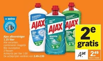 Promotions Ajax allesreiniger eucalyptus - Ajax - Valide de 08/01/2024 à 14/01/2024 chez Albert Heijn