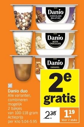 Promoties Danio duo - Danone - Geldig van 08/01/2024 tot 14/01/2024 bij Albert Heijn
