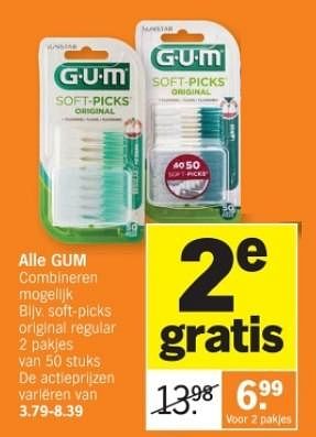 Promoties Soft-picks original regular - GUM - Geldig van 08/01/2024 tot 14/01/2024 bij Albert Heijn