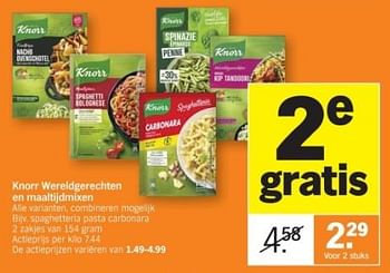 Promoties Spaghetteria pasta carbonara - Knorr - Geldig van 08/01/2024 tot 14/01/2024 bij Albert Heijn