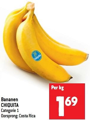 Promoties Bananen chiquita - Chiquita - Geldig van 10/01/2024 tot 16/01/2024 bij Match