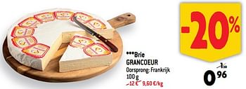 Promoties Brie grancoeur - Grancoeur - Geldig van 10/01/2024 tot 16/01/2024 bij Match