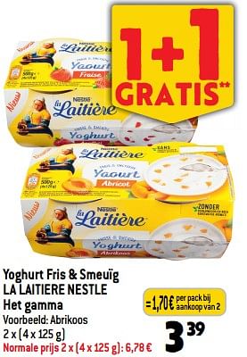 Promoties Yoghurt fris + smeuïg la laitiere nestle - Nestlé - Geldig van 10/01/2024 tot 16/01/2024 bij Match