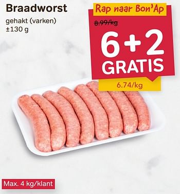 Promoties Braadworst - Huismerk - Bon'Ap - Geldig van 03/01/2024 tot 30/01/2024 bij Bon'Ap