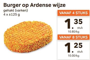 Promoties Burger op ardense wijze - Huismerk - Bon'Ap - Geldig van 03/01/2024 tot 30/01/2024 bij Bon'Ap