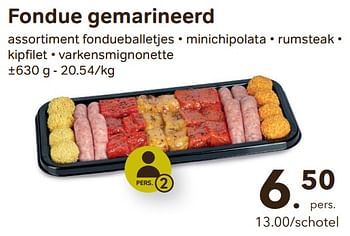 Promoties Fondue gemarineerd - Huismerk - Bon'Ap - Geldig van 03/01/2024 tot 30/01/2024 bij Bon'Ap