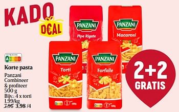 Promoties Korte pasta panzani torti - Panzani - Geldig van 11/01/2024 tot 17/01/2024 bij Delhaize