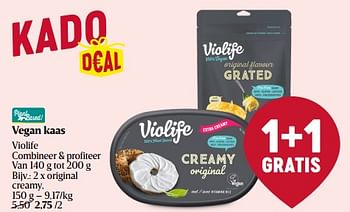 Promoties Vegan kaas violife original creamy - Violife - Geldig van 11/01/2024 tot 17/01/2024 bij Delhaize