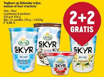 Promoties Yoghurt op ijslandse wijze aardbei - Arla - Geldig van 11/01/2024 tot 17/01/2024 bij Delhaize
