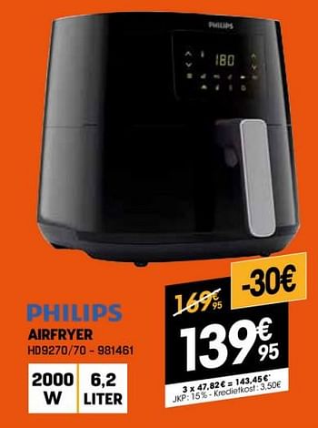 Promoties Philips airfryer hd9270-70 - Philips - Geldig van 03/01/2024 tot 31/01/2024 bij Electro Depot