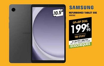 Promoties Samsung refurbished tablet s5e - Samsung - Geldig van 03/01/2024 tot 31/01/2024 bij Electro Depot