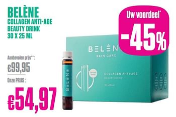 Promoties Belène collagen anti-age beauty drink - Belène - Geldig van 27/12/2023 tot 31/01/2024 bij Medi-Market
