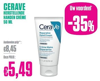 Promoties Cerave herstellende handen crème - CeraVe - Geldig van 27/12/2023 tot 31/01/2024 bij Medi-Market
