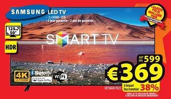Promotions Samsung led tv ue50au7025 - Samsung - Valide de 10/01/2024 à 17/01/2024 chez ElectroStock