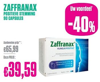 Promoties Zaffranax positieve stemming - Zaffranax - Geldig van 27/12/2023 tot 31/01/2024 bij Medi-Market